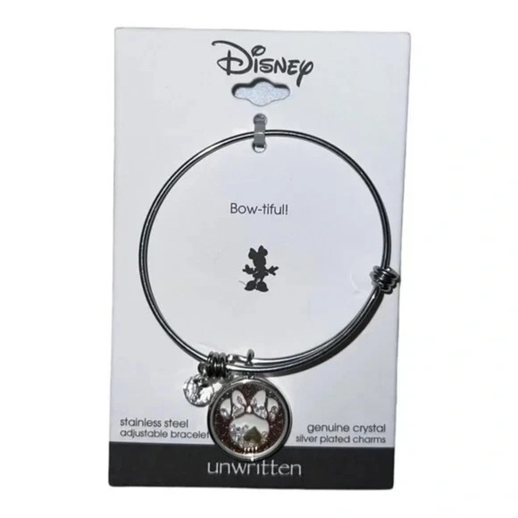 MINNIE MOUSE BOW-TIFUL! Floating Crystal Adjustable Bracelet - Picture 4 of 4